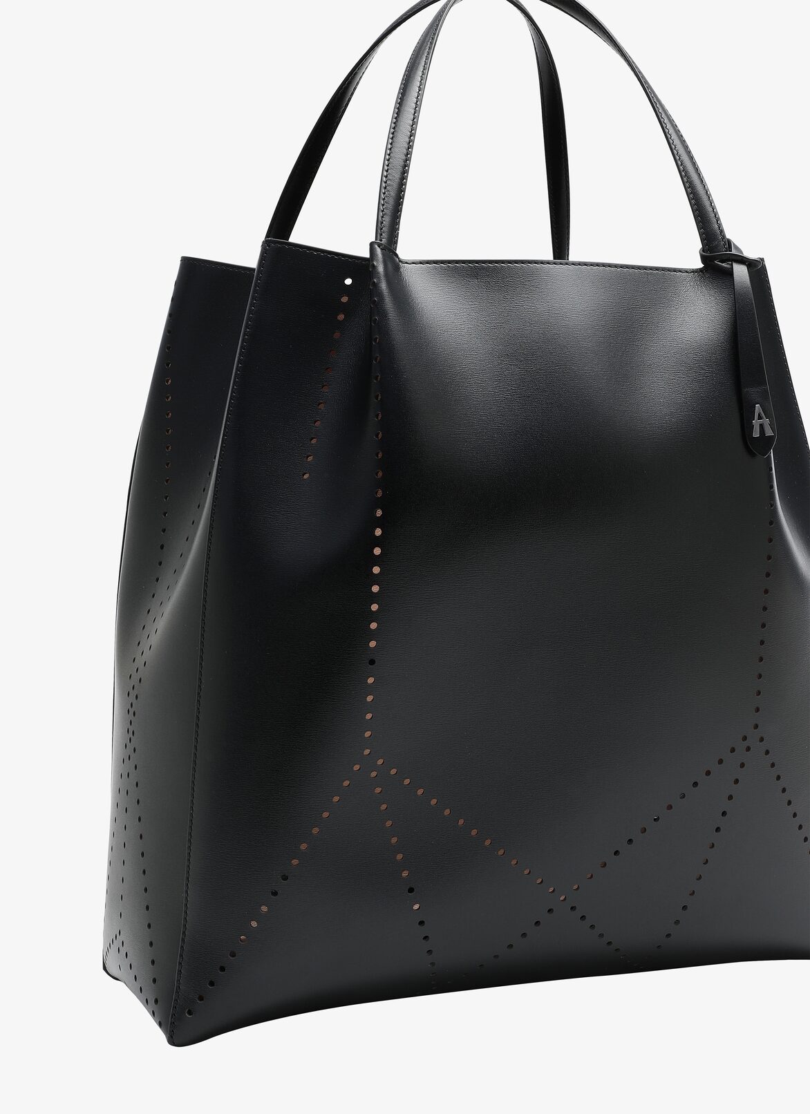 MARGUERITE MED CUIR LUX POINCONNE BLACK ALAÏA BLACK  MARGUERITE MED CUIR LUX POINCONNE BLACK